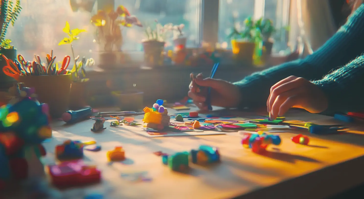 Montagem de brinquedos em casa Exemplo de brinquedos montados
