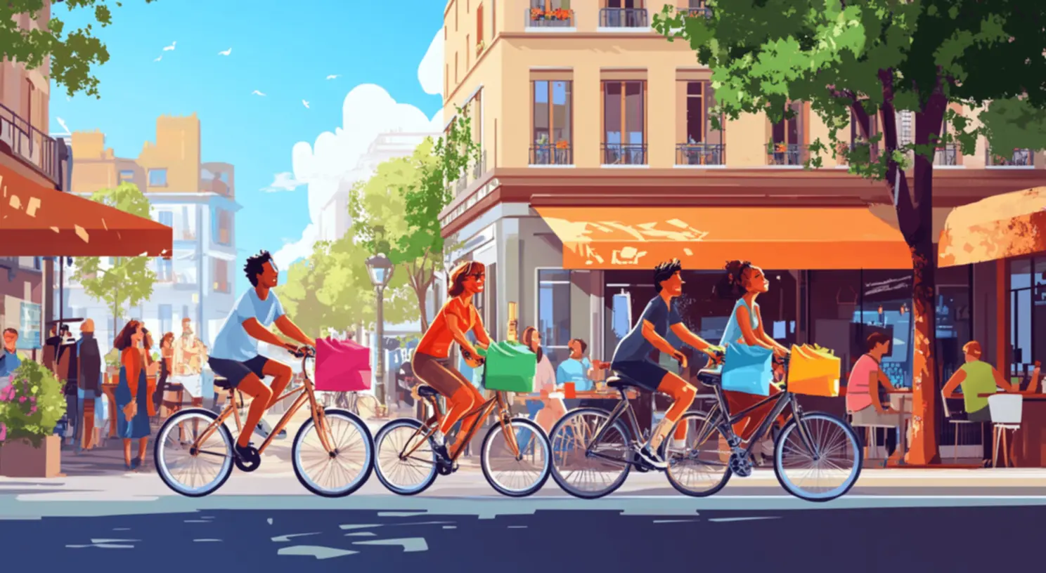 Entregas rápidas com bicicleta