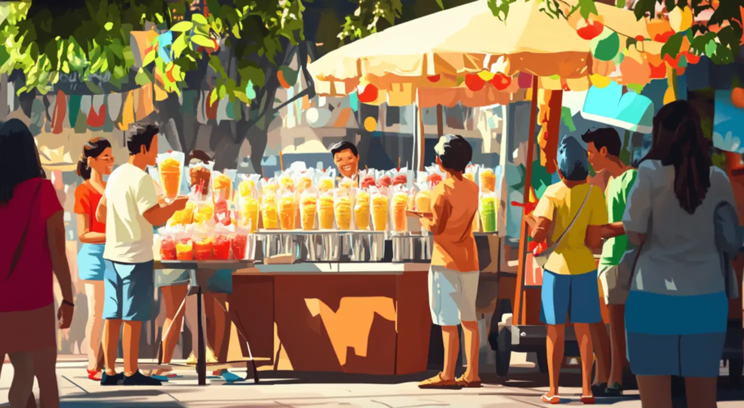 Carrinho de geladinho cremoso