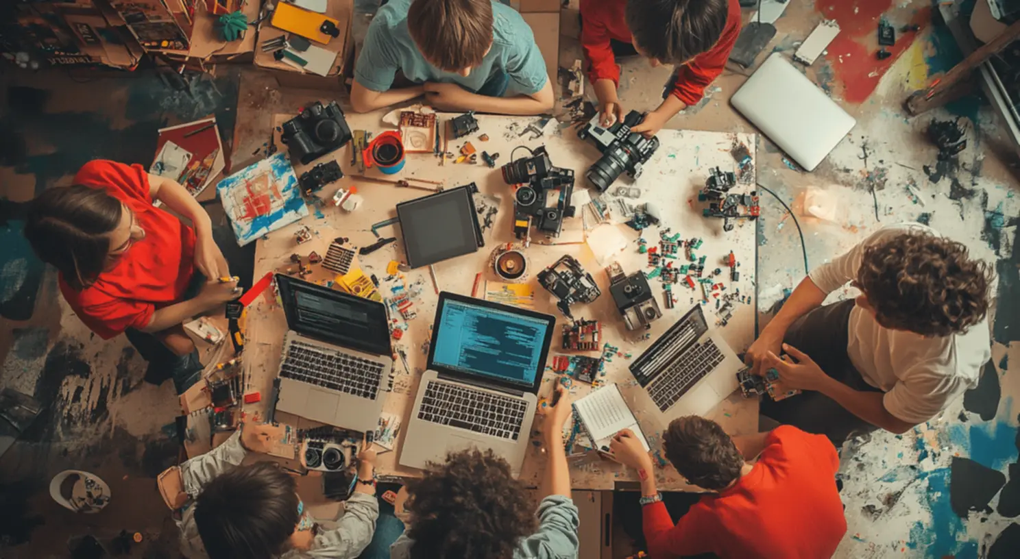 A arte permite expressar emoções e ideias. Aula de artes visuais