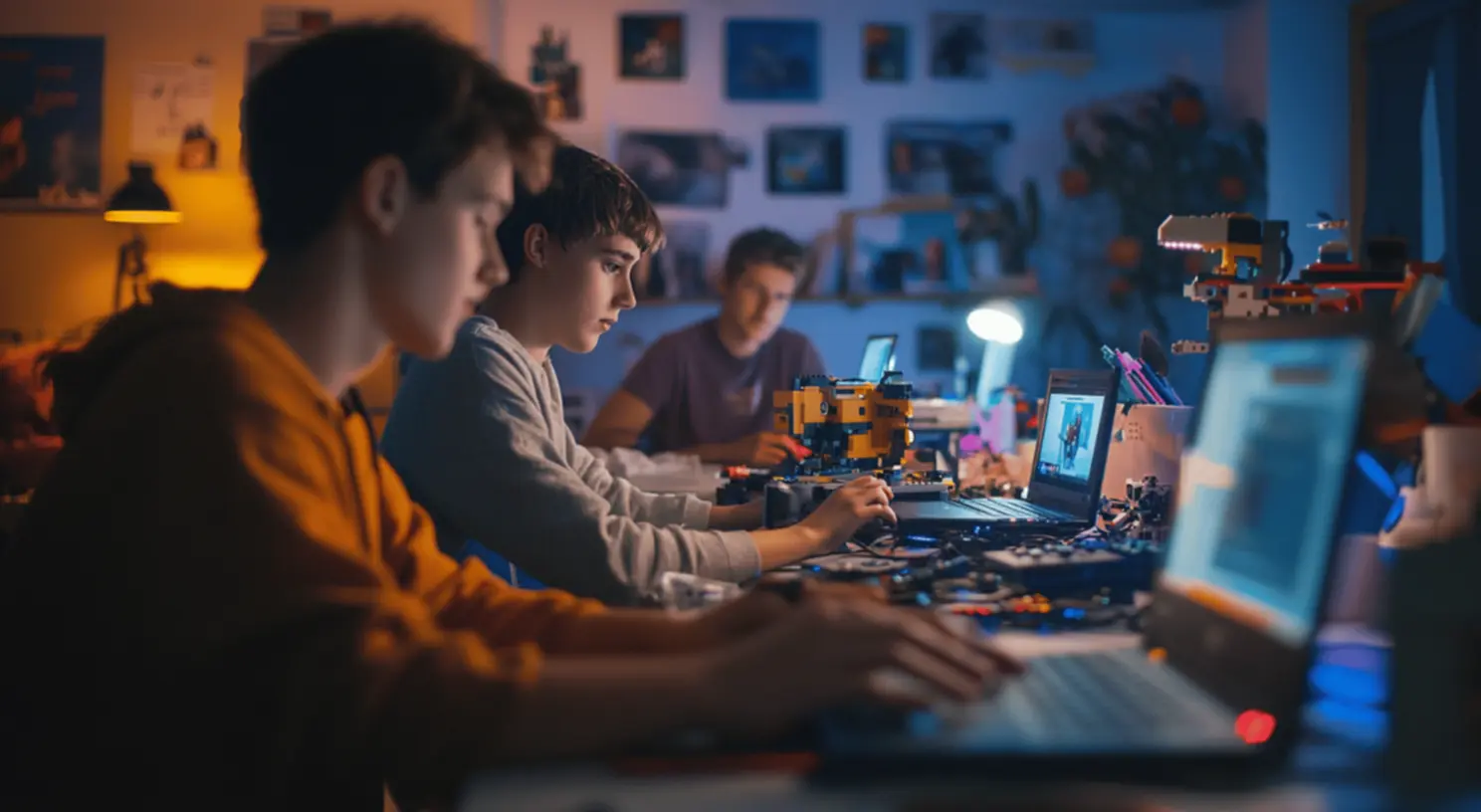 O marketing digital é essencial para o sucesso de negócios. Estudantes aprendendo marketing digital