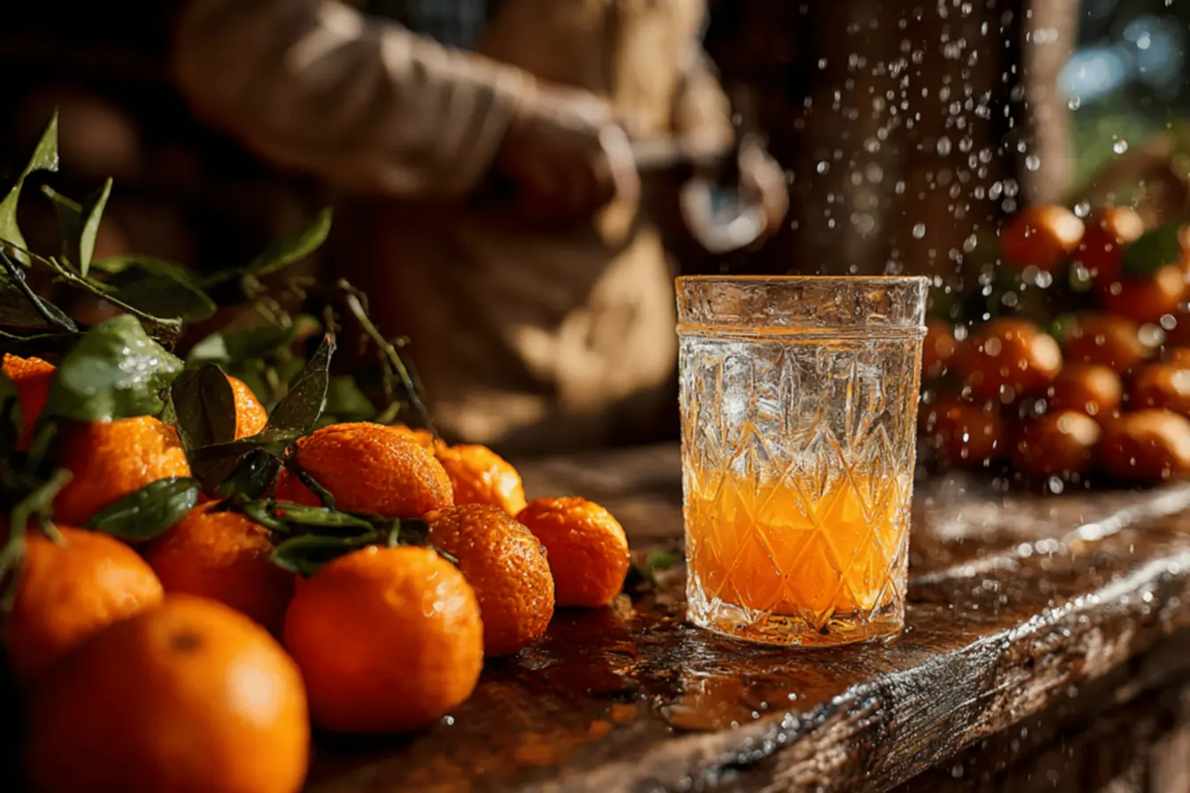 Produção suco laranja: Laranjas sendo selecionadas em esteira