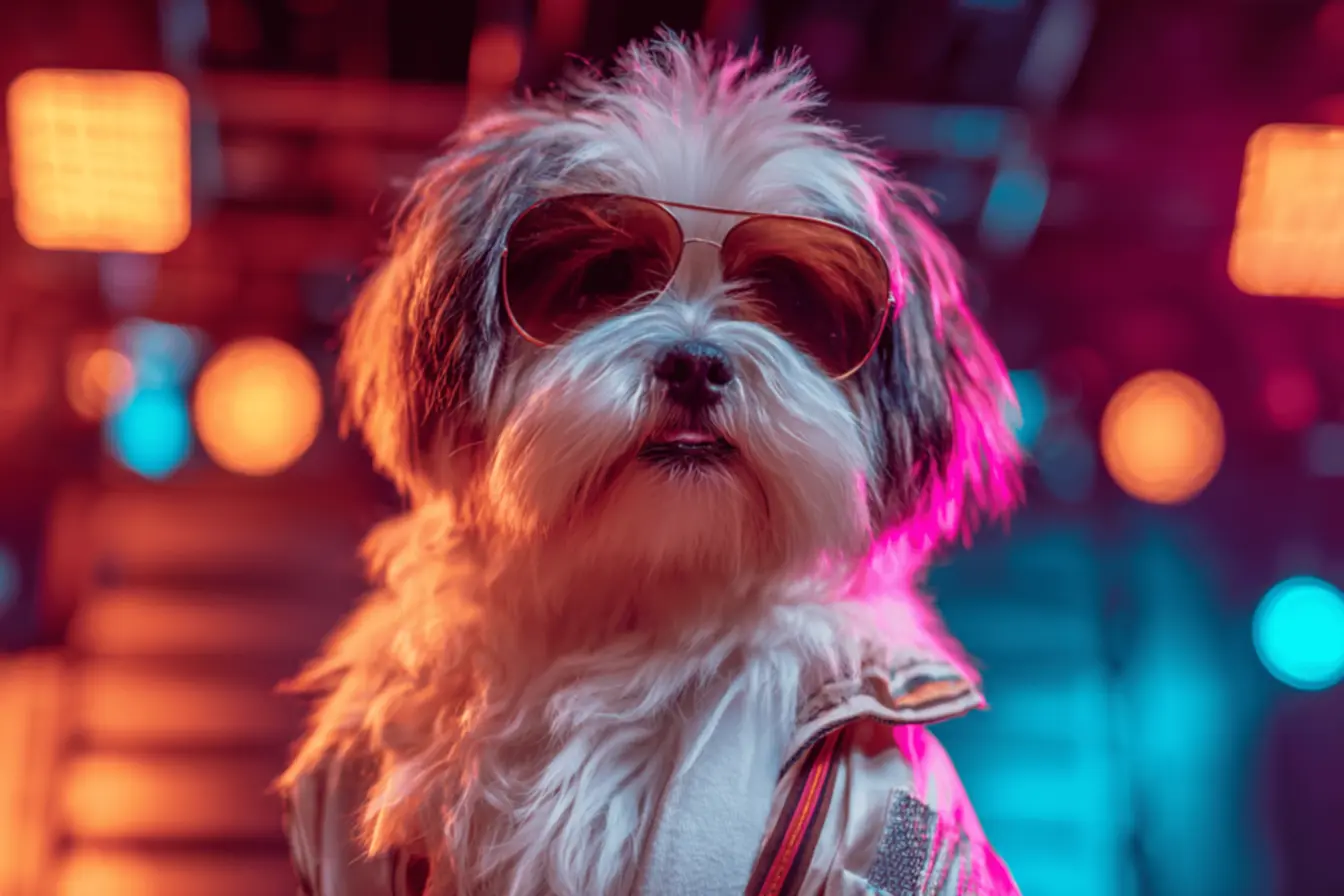 Agenciamento de pets: Cão feliz brincando com bola em parque.