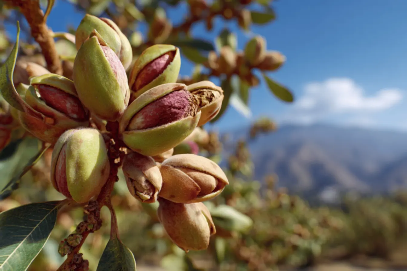 Máquinas de processamento de pistaches, demonstrando o Custo do pistache.