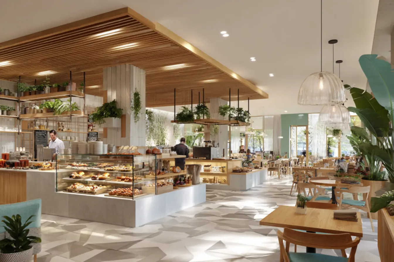 Uma variedade de bebidas não alcoólicas coloridas e instagramáveis, essenciais para quem pensa no que vender em uma cafeteria moderna.