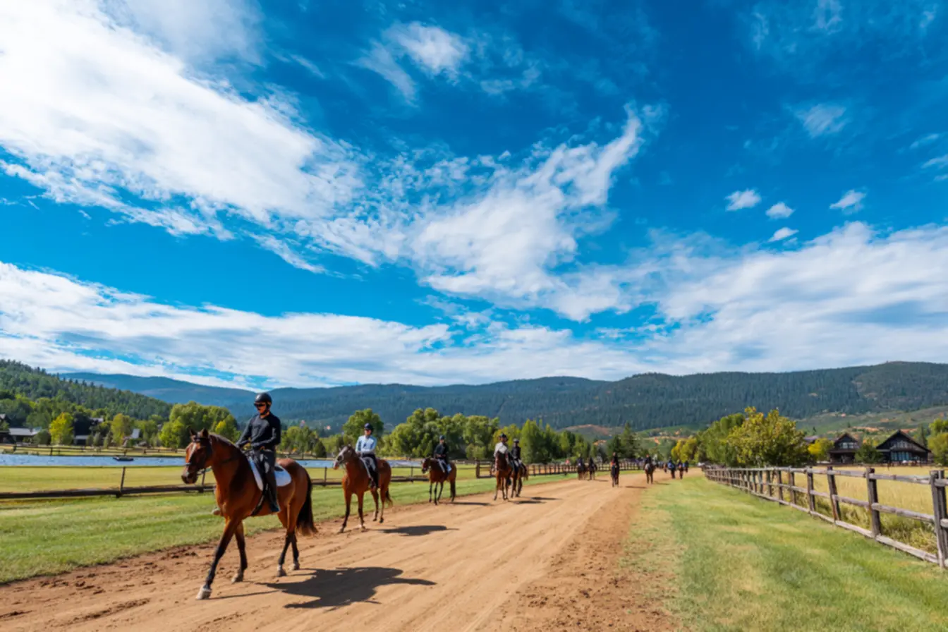 Alunos praticando como abrir empresa de aulas de equitacao