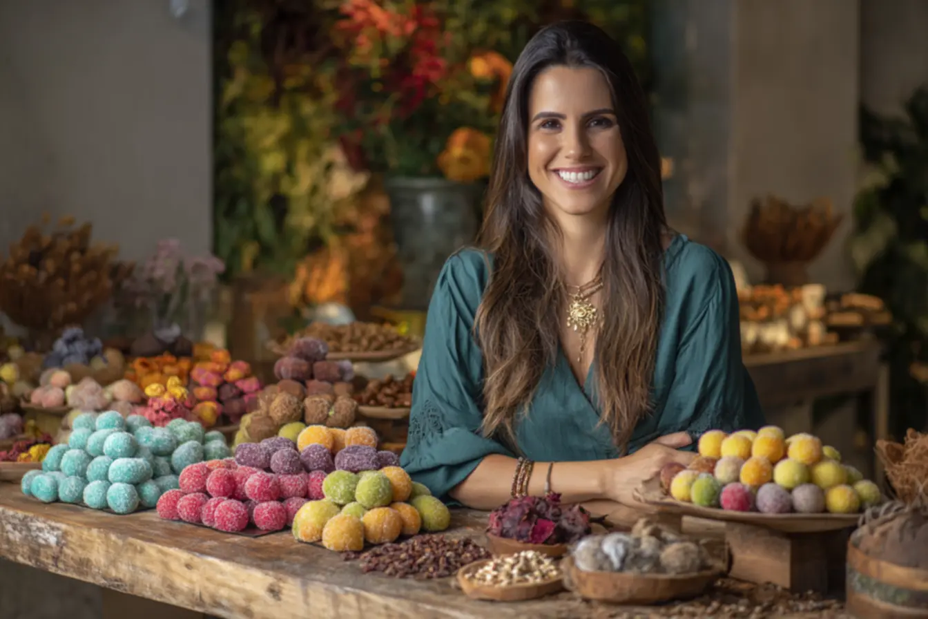 Mãos produzindo cocada fresca e deliciosa para vender cocada da dinheiro