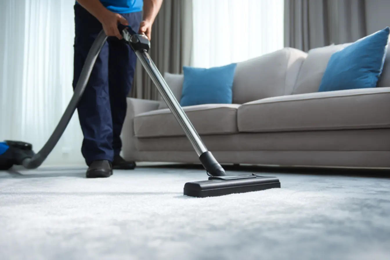 Empresário verificando equipamentos para como montar uma empresa de lavagem de tapetes e estofados a seco