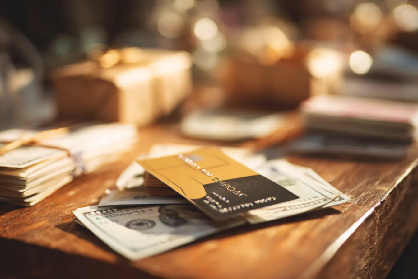Homem de negócios sorrindo ao usar cartoes de credito com cashback em seu tablet, simbolizando o sucesso financeiro com cashback.