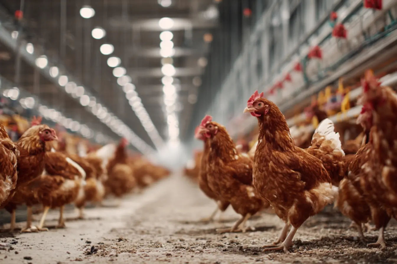 Pratos variados de frango prontos para consumo, um dos produtos finais dos maiores produtores de frango do mundo.
