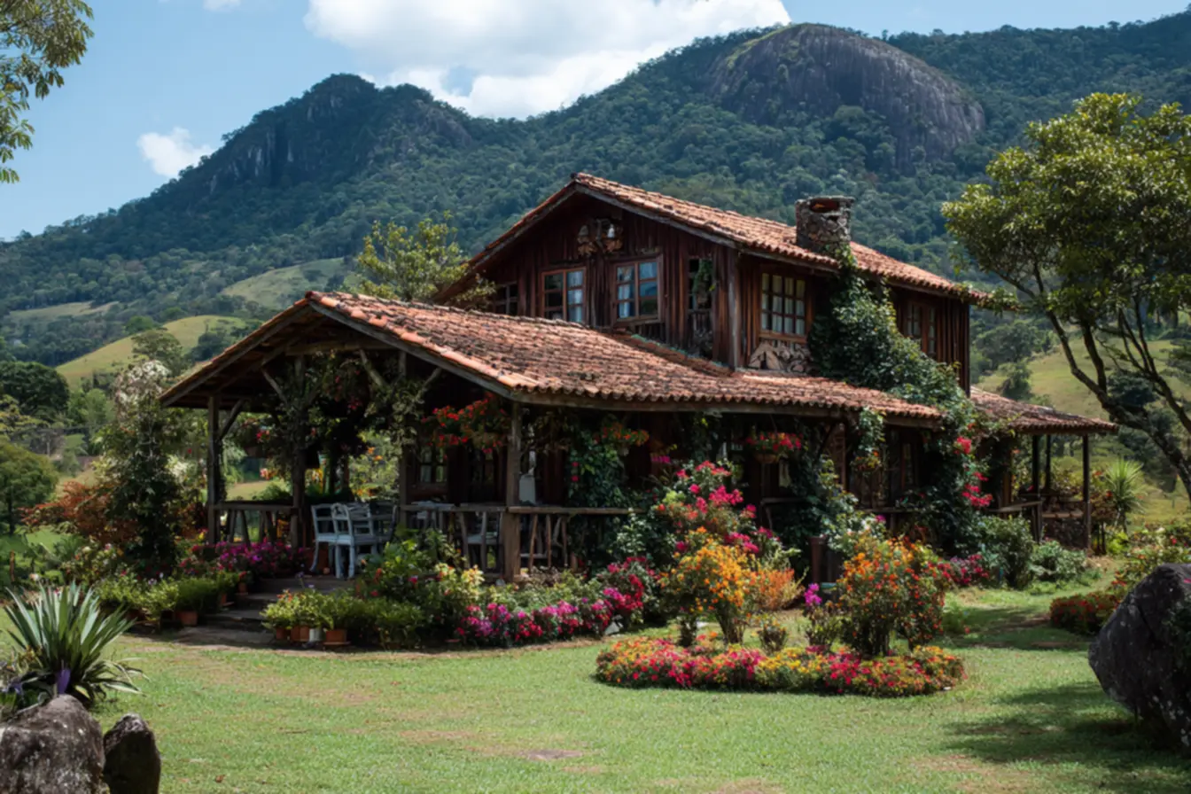 Piscina de pousada rural com bangalô, como montar uma pousada rural