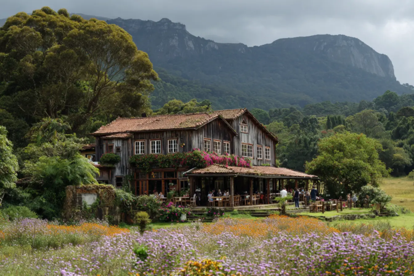 Casal caminhando em trilha em pousada rural, como montar uma pousada rural