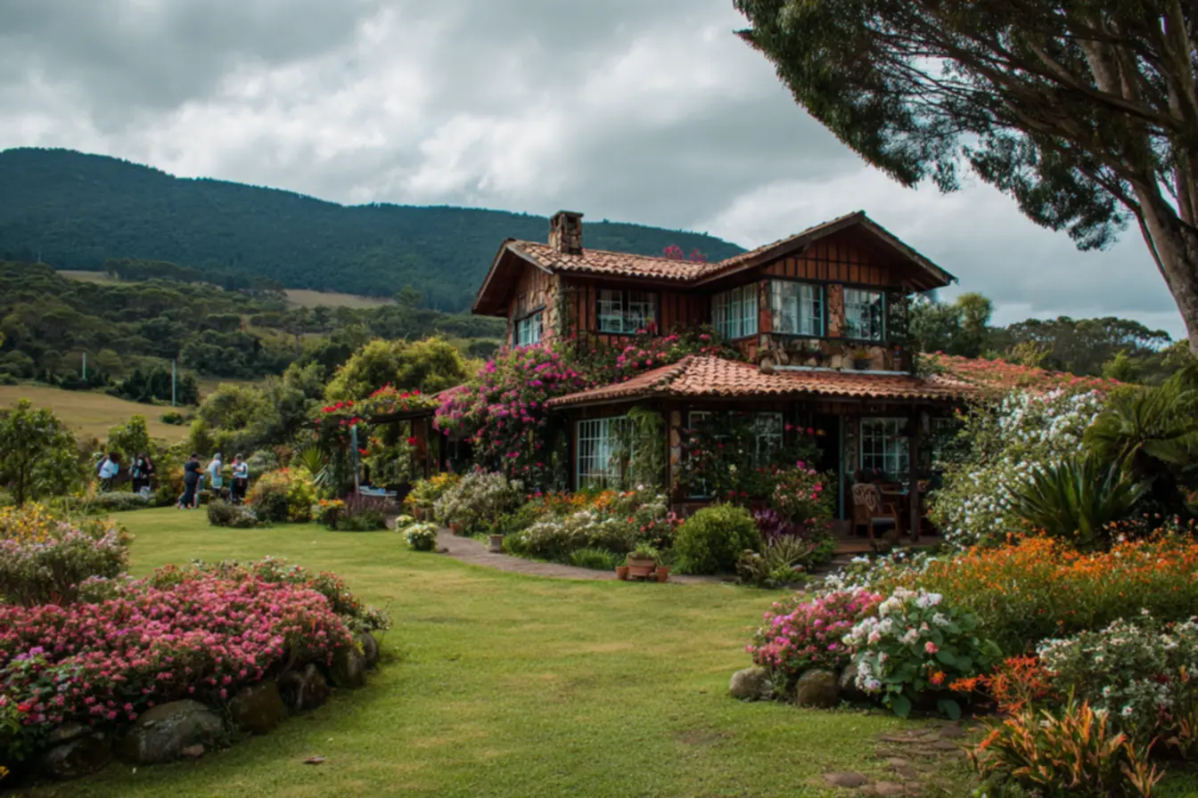 Pousada rural charmosa com vista para as montanhas, como montar uma pousada rural