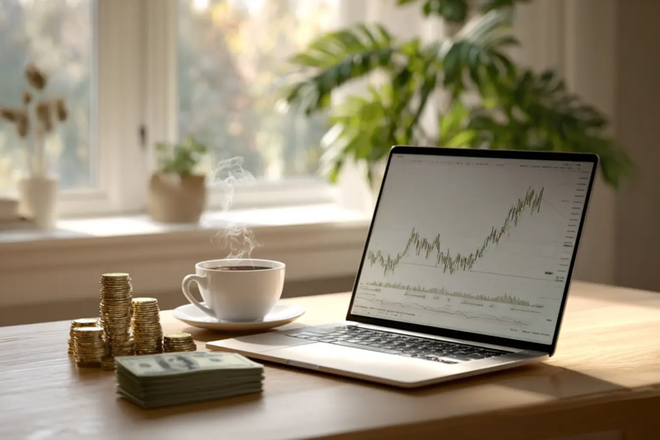 Profissional em chamada de vídeo, oferecendo consultoria online, ilustrando dinheiro online ao seu alcance 8 maneiras simples de comecar hoje mesmo.