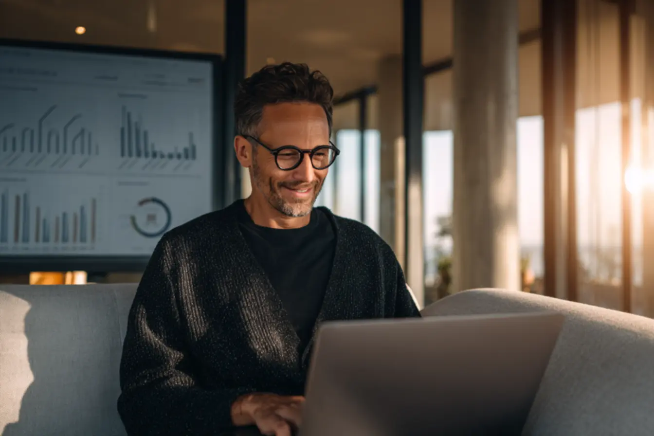 Uma pessoa olhando para um quadro de planejamento estratégico, entendendo o que e gestao