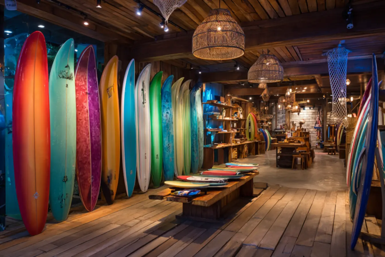 Diversos modelos de lojas de surf e seu posicionamento estratégico