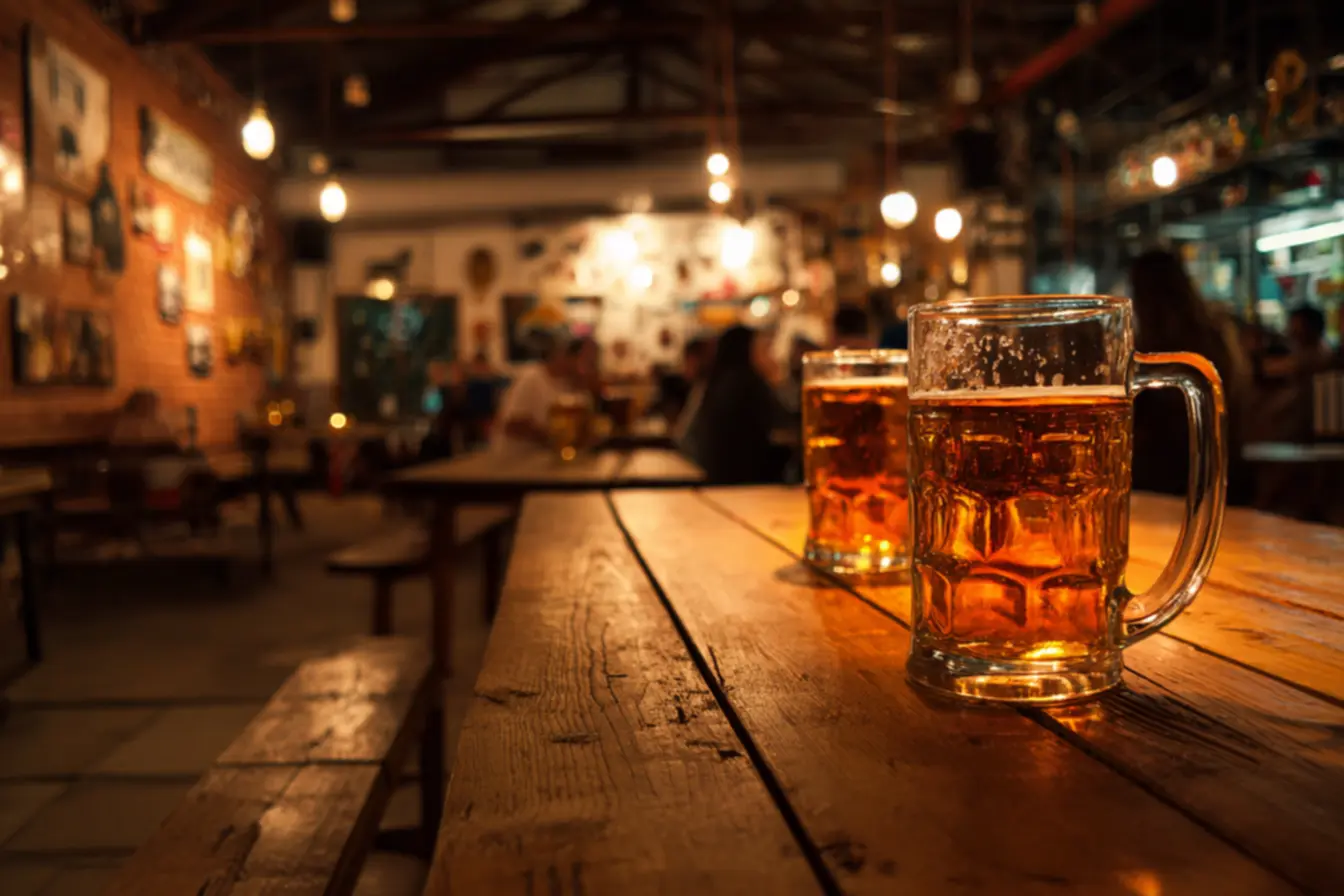 Marcas de chopp mais vendidas no brasil: diferentes tipos de chopps sendo servidos em copos