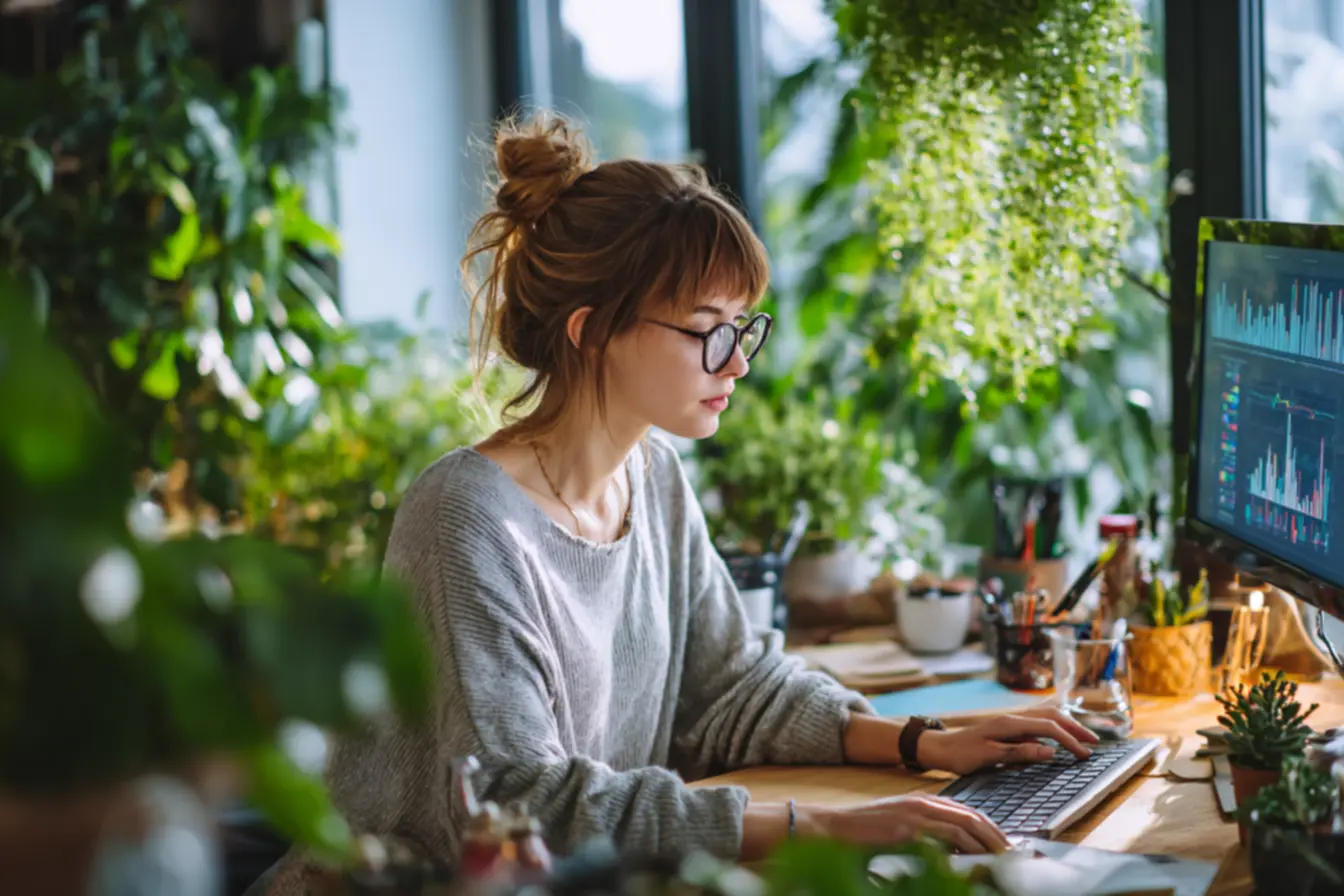 Pessoa utilizando um calendário editorial para planejar postagens de social media.