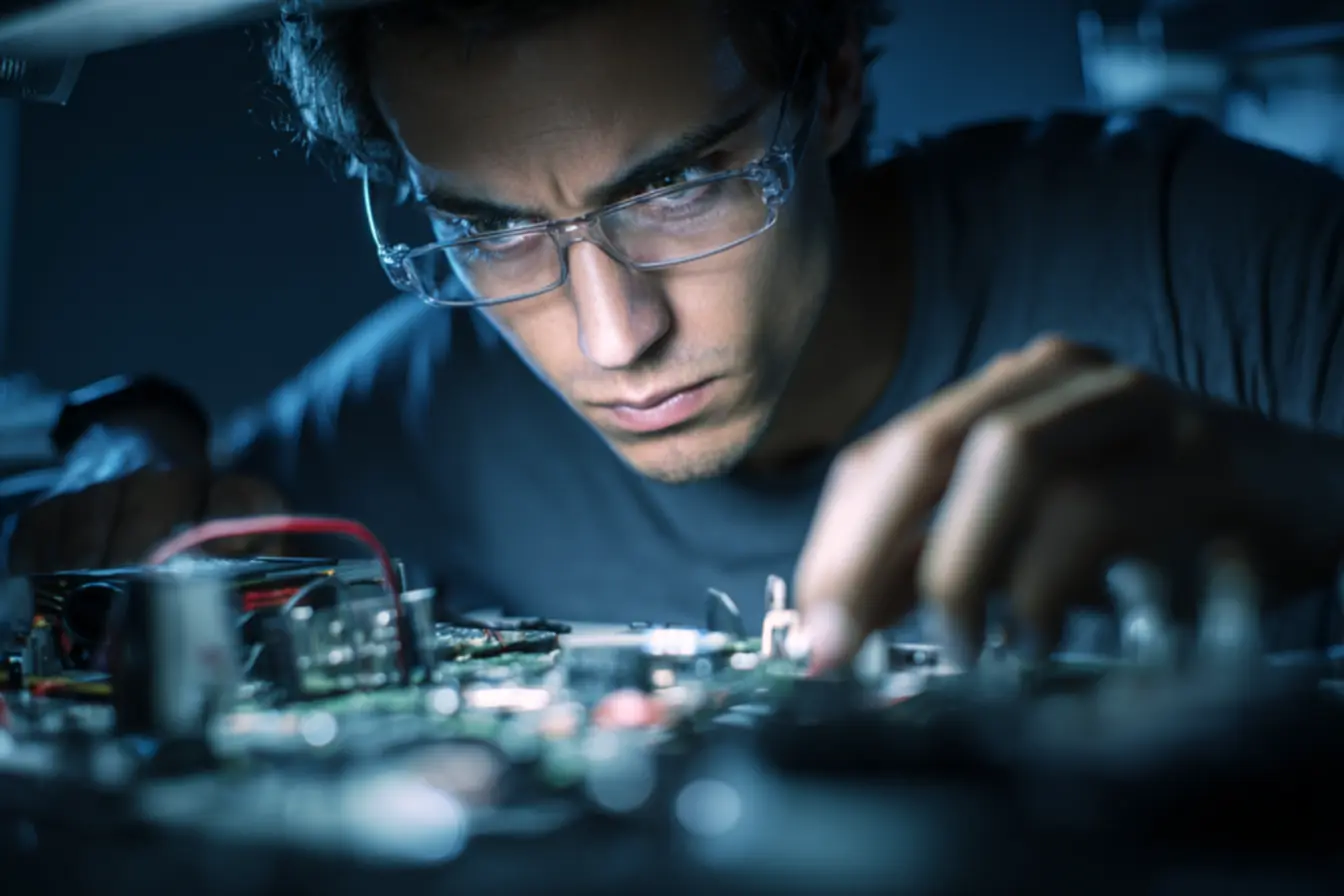 Representação visual de um disco rígido sendo analisado, simbolizando a complexidade da recuperacao de hd.