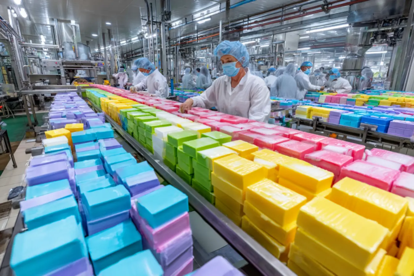 Processo de embalagem e distribuição ao como abrir uma fabrica de sabao em po