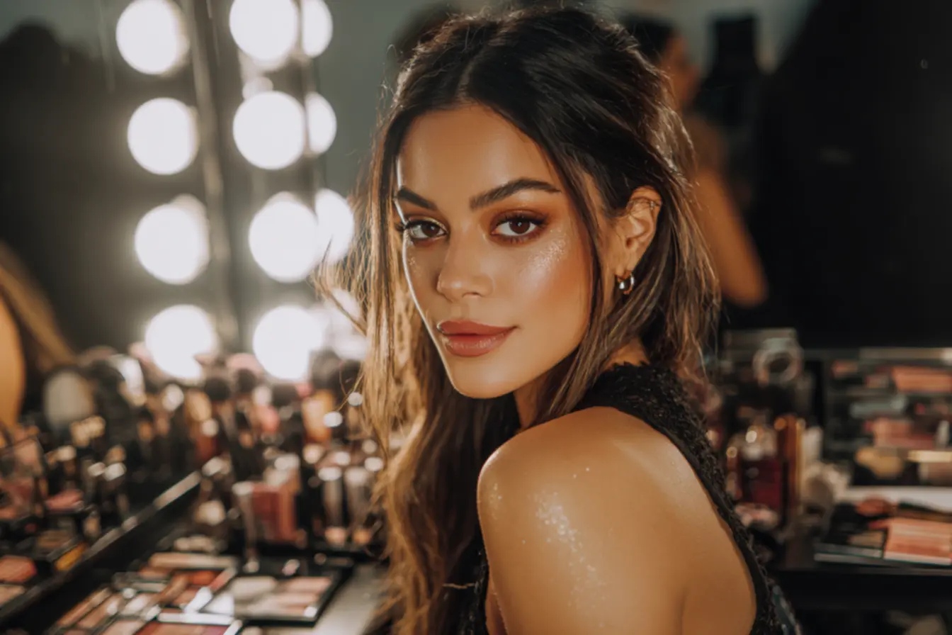 Kit de maquiagem profissional organizado, essencial para quem busca como ser um maquiador freelancer de sucesso.