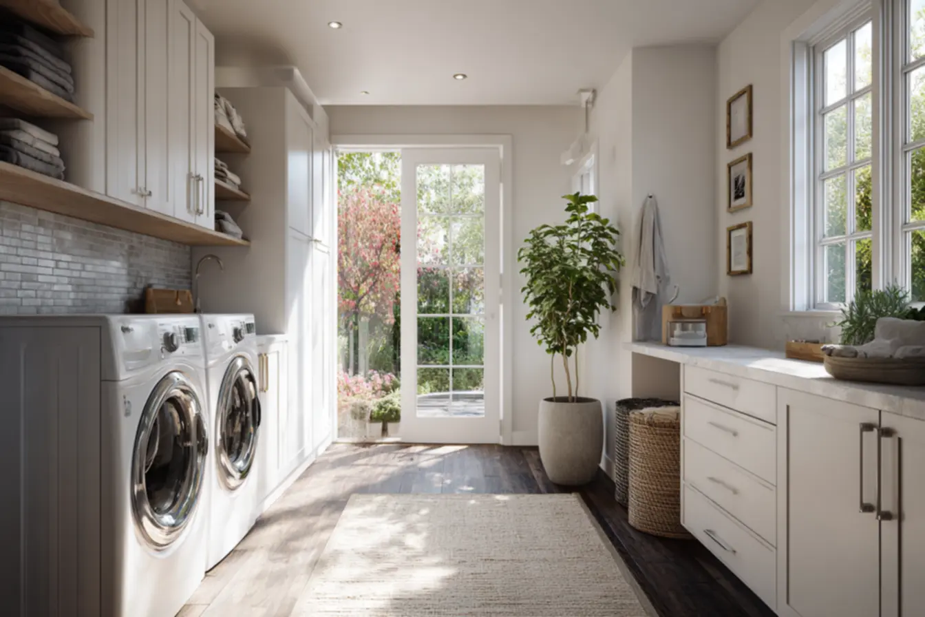 Apartamento compacto com secadora suspensa entre as melhores opções de secadora de roupas