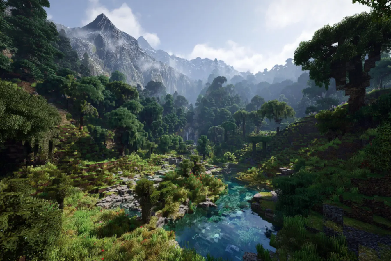 Melhores seeds para minecraft - Uma imagem vibrante de um bioma de flores no Minecraft, destacando a beleza e o potencial visual das melhores seeds para minecraft.