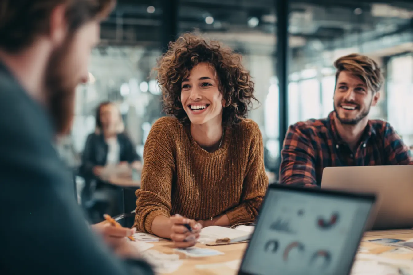 Mesa de reunião com planos de negócios para montar jornal