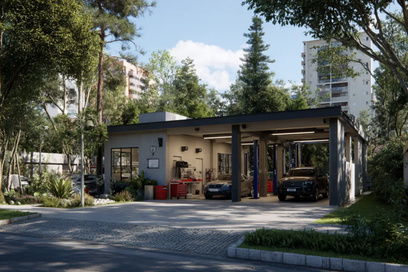oficina mecanica em area residencial