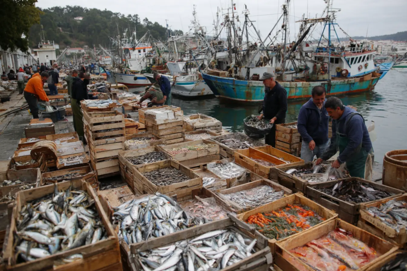 Visão geral dos 5 maiores produtores de peixe do mundo mostrando fazendas e portos