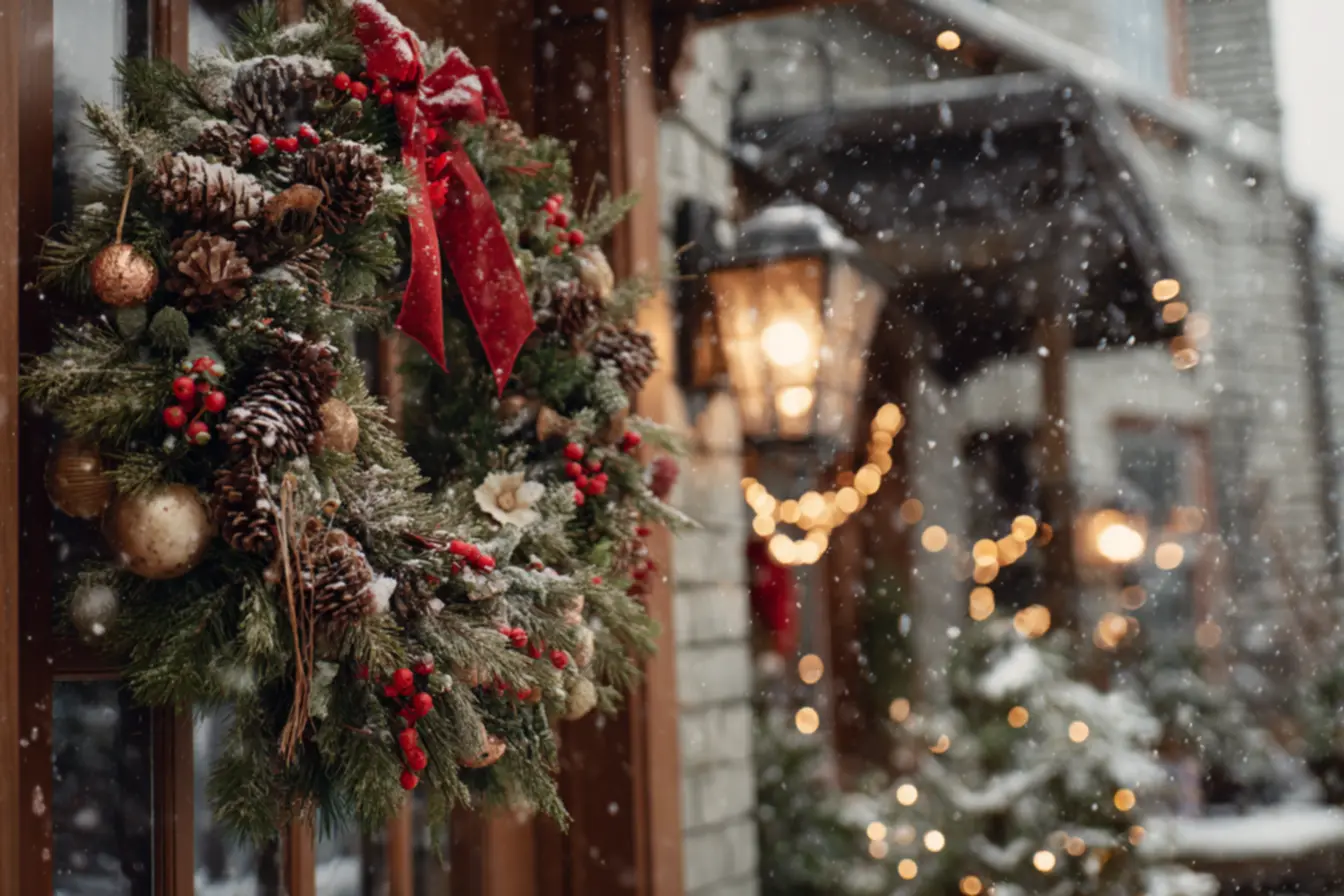 Exemplo de guirlanda de natal feita à mão para vender