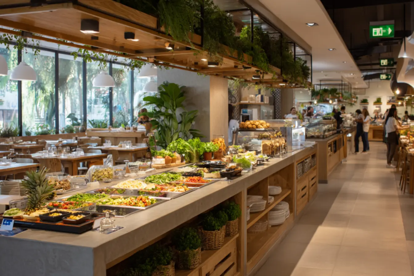 como montar um restaurante self service - buffet e layout