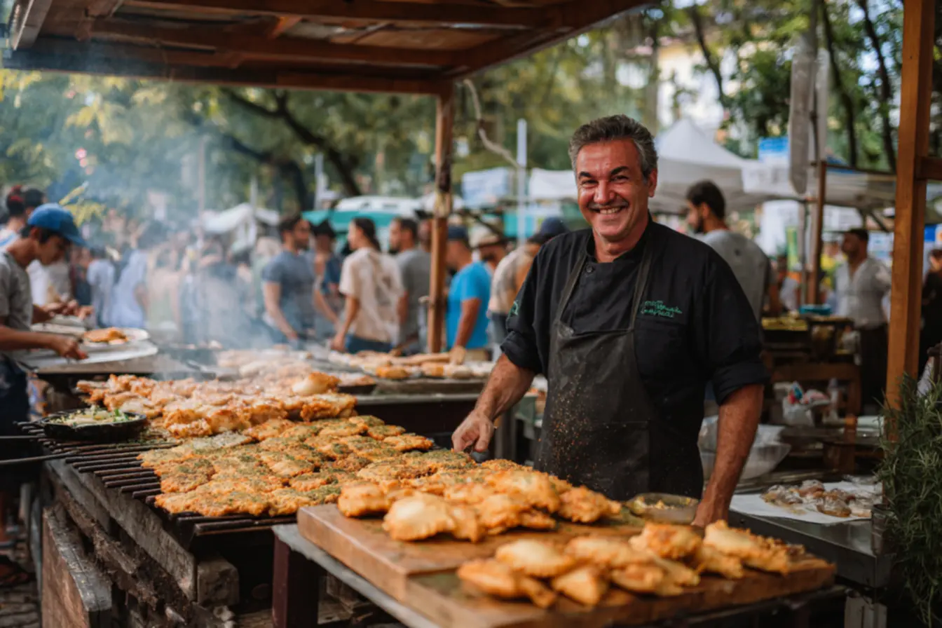 Variedade de pastéis, como vender pastel frito na hora