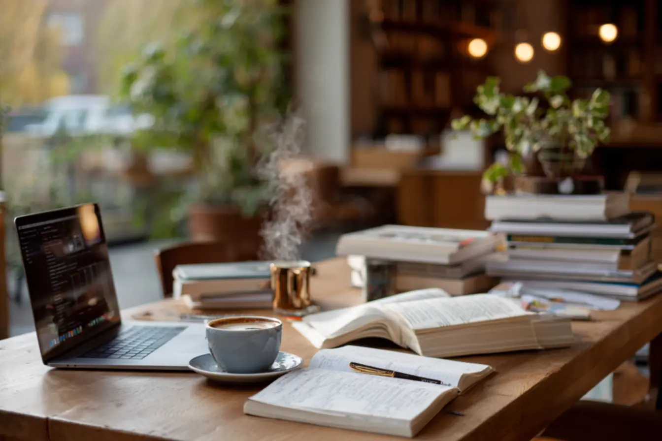 Candidatos estudando para concurso