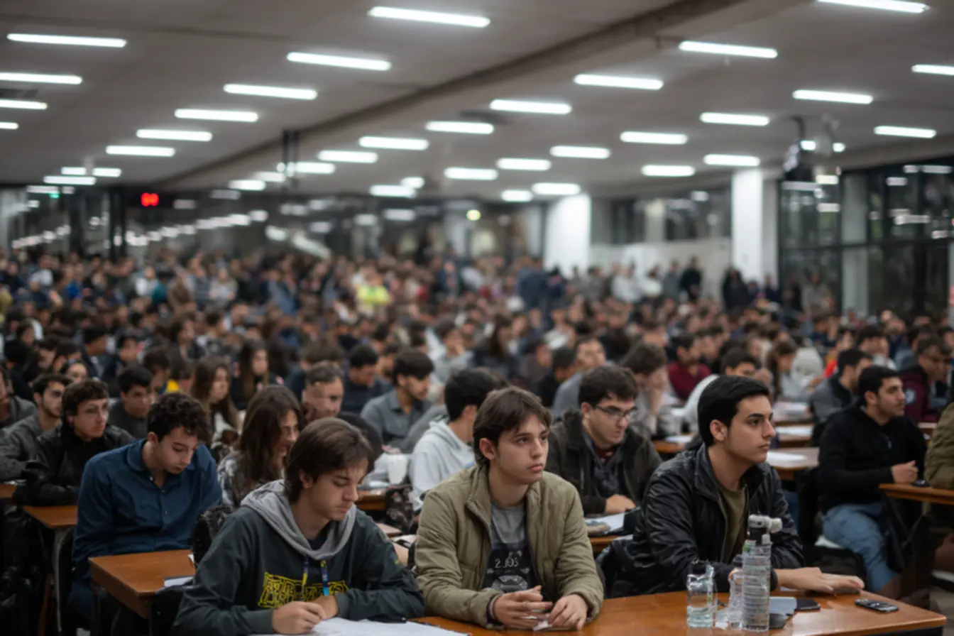 Candidatos em sala de aula