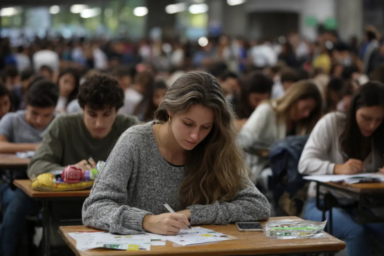 Grupo de concurseiros estudando juntos
