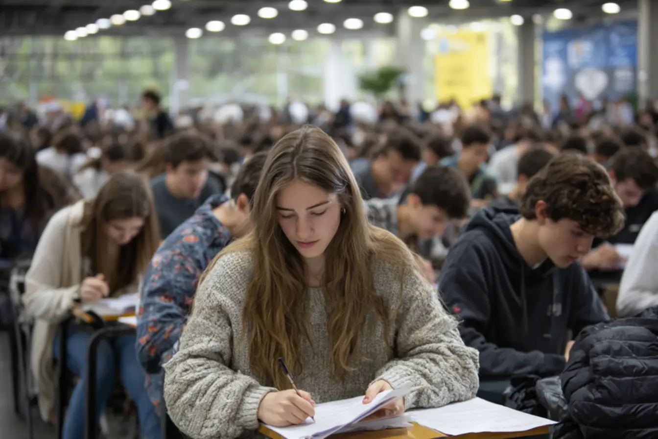 Candidatos acessando informações sobre o concurso