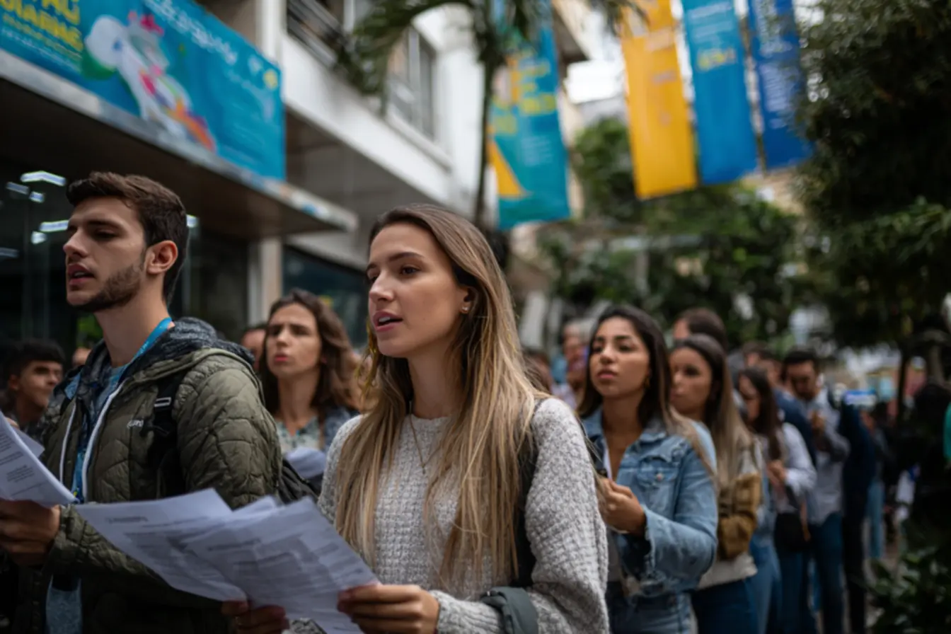 Candidatos fazendo a prova do CAU RJ 2026