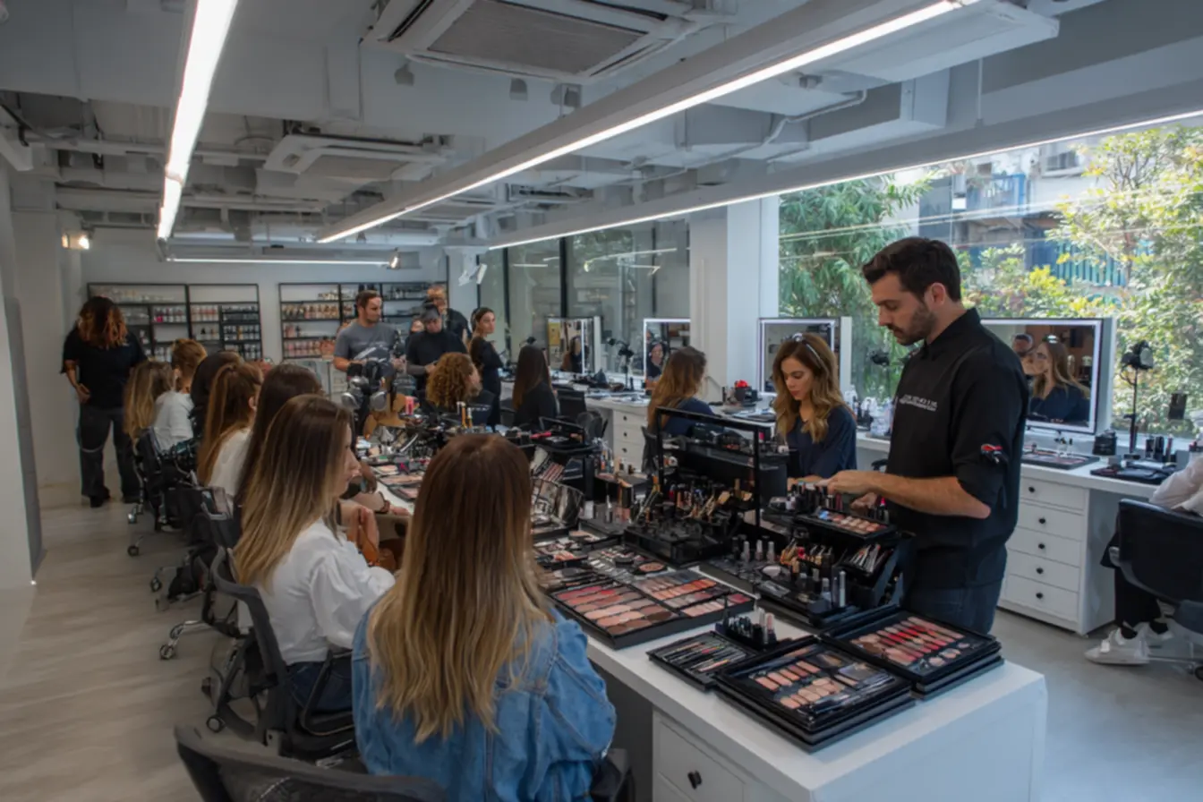 Profissional aplicando tratamento em cursos de cosmetologia