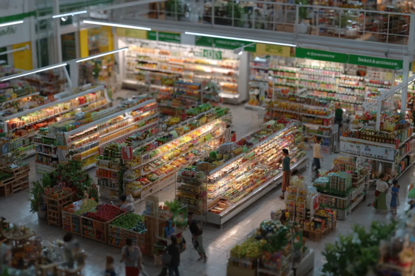 franquia mini mercado extra existe mesmo entenda como funciona o negocio imagem prateleiras e produtos