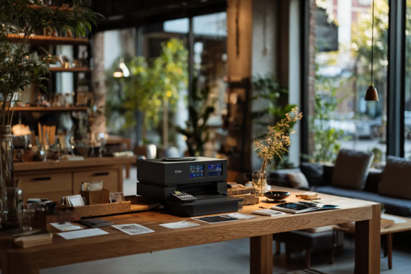 maquininha ton t1 ultra em uso com celular mostrando tela de pagamento