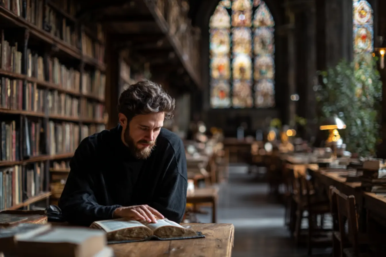 Alunos em estudo bíblico simbolizando melhores cursos de teologia