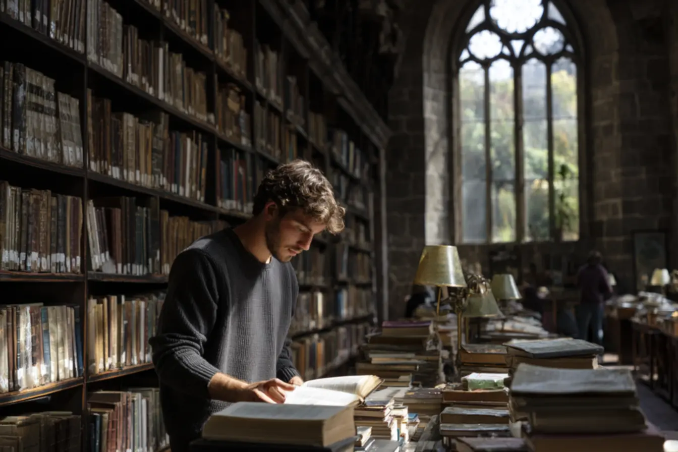 Sala de aula e materiais de estudo dos melhores cursos de teologia