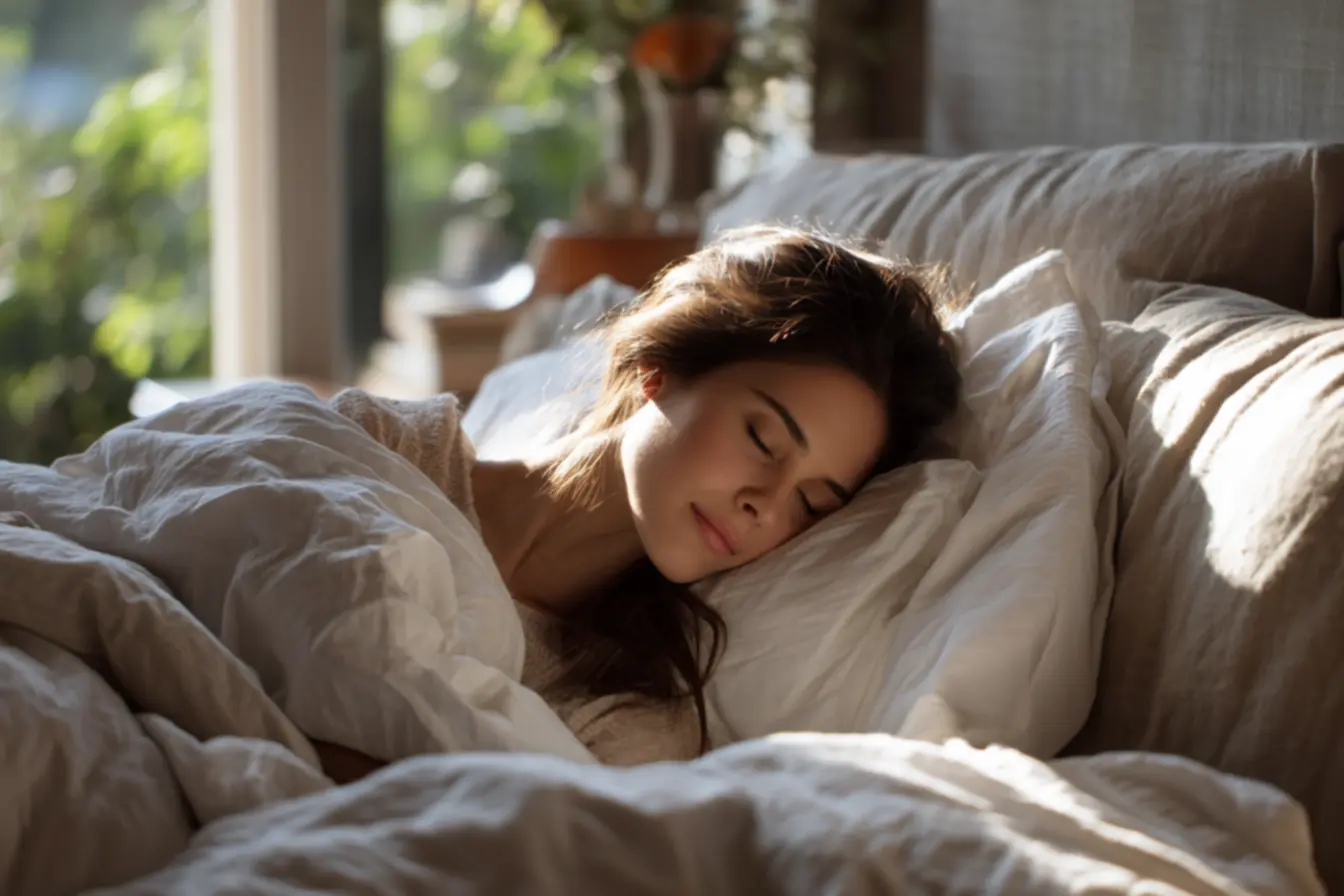 Detalhe de travesseiro e lençol ilustrando o conforto que voce sente ao deitar pode dizer mais sobre sua saude do que voce imagina