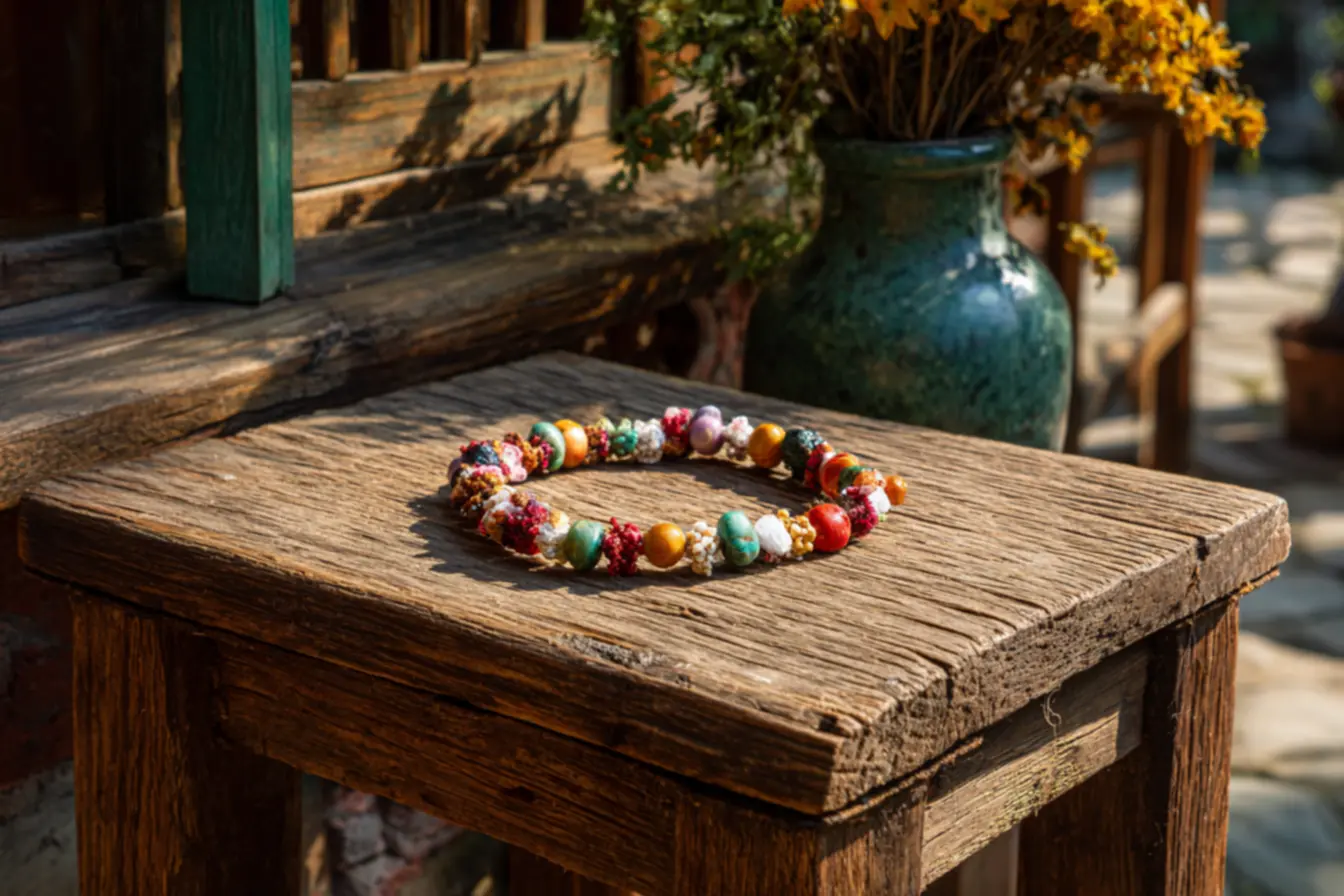 Imagem mostrando pulseiras artesanais e cálculo de preços por quanto vender uma pulseira de micanga