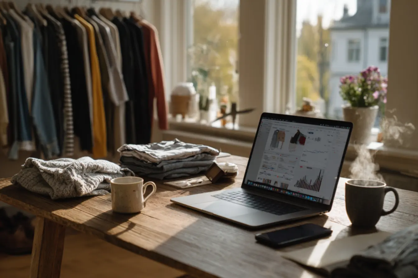 Exposição de acessórios de moda para revender e ganhar dinheiro com vitrine atraente