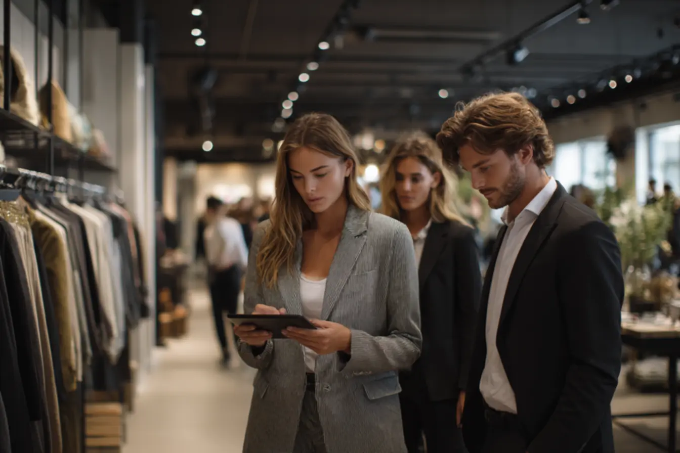 empresa de consultoria de moda ganhe dinheiro com as novidades - cliente e consultor celebrando resultado